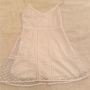 Abercrombie & Fitch White Crochet Mini Dress